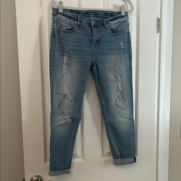 Vigoss Women's Light Blue Ripped Jeans - Picture 1 of 3